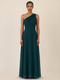 APART Abendkleid mit One-Shoulder-Design | emerald