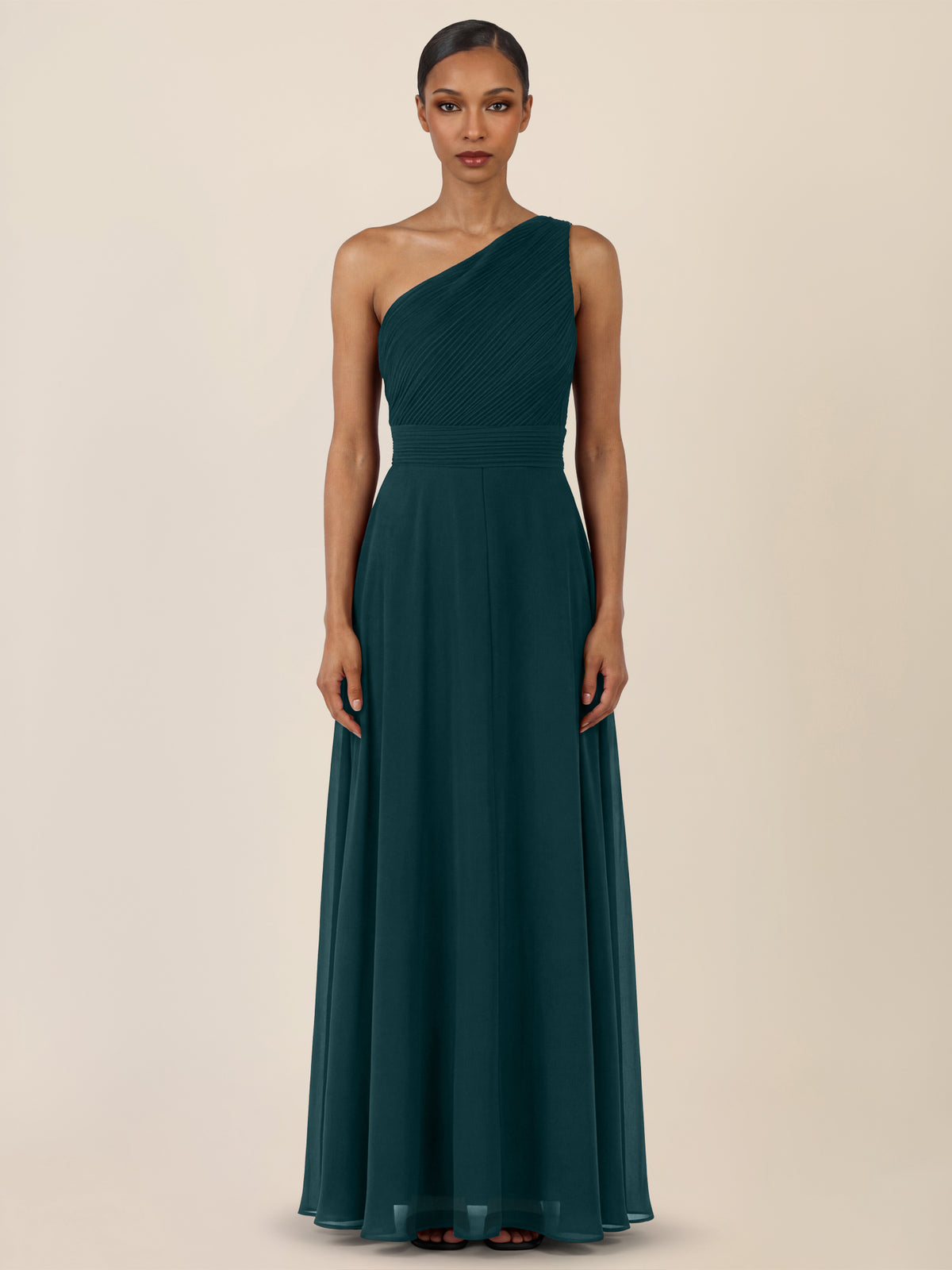APART Abendkleid mit One-Shoulder-Design | emerald