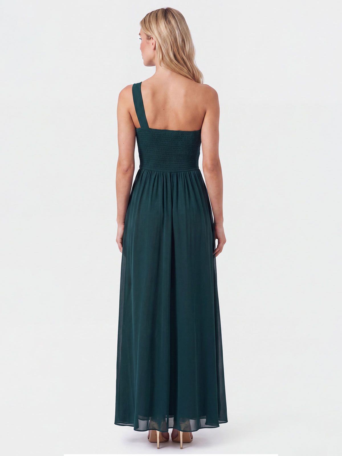 APART Abendkleid mit One-Shoulder-Design | emerald
