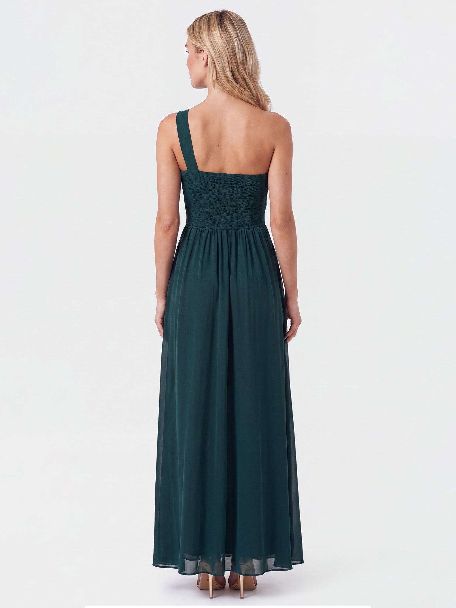 APART Abendkleid mit One-Shoulder-Design | emerald