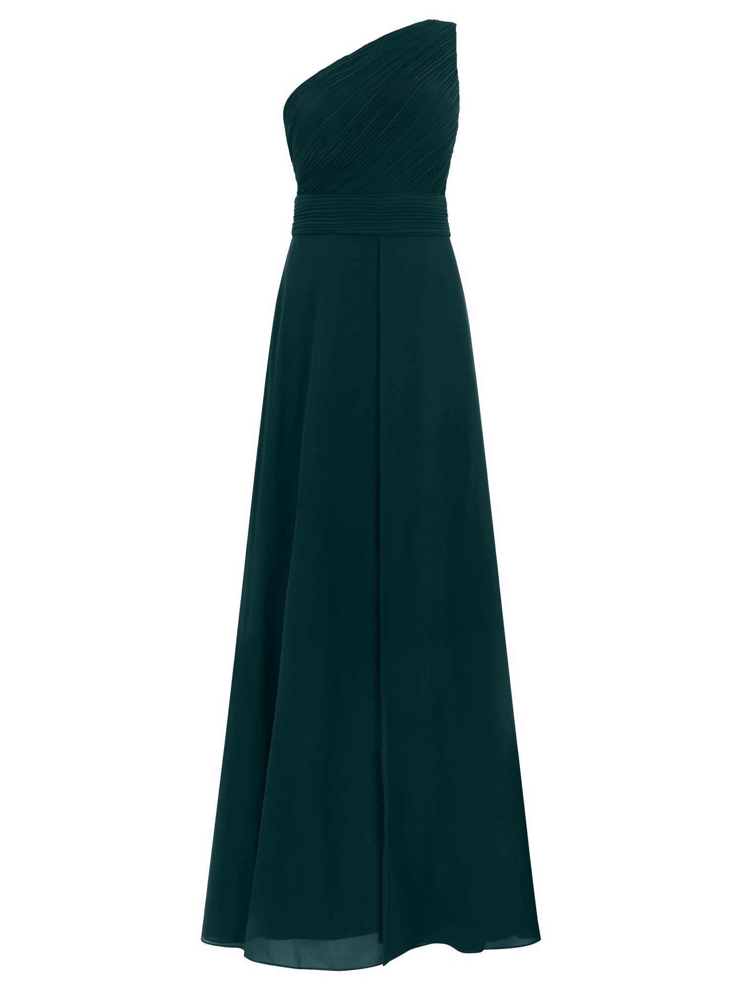 APART Abendkleid mit One-Shoulder-Design | emerald