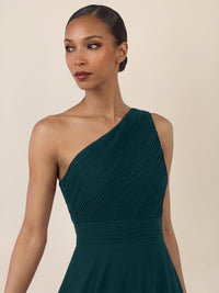 APART Abendkleid mit One-Shoulder-Design | emerald