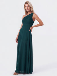 APART Abendkleid mit One-Shoulder-Design | emerald