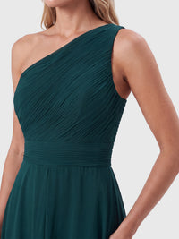 APART Abendkleid mit One-Shoulder-Design | emerald
