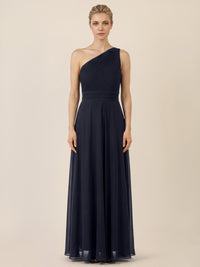 APART Abendkleid mit One-Shoulder-Design | nachtblau
