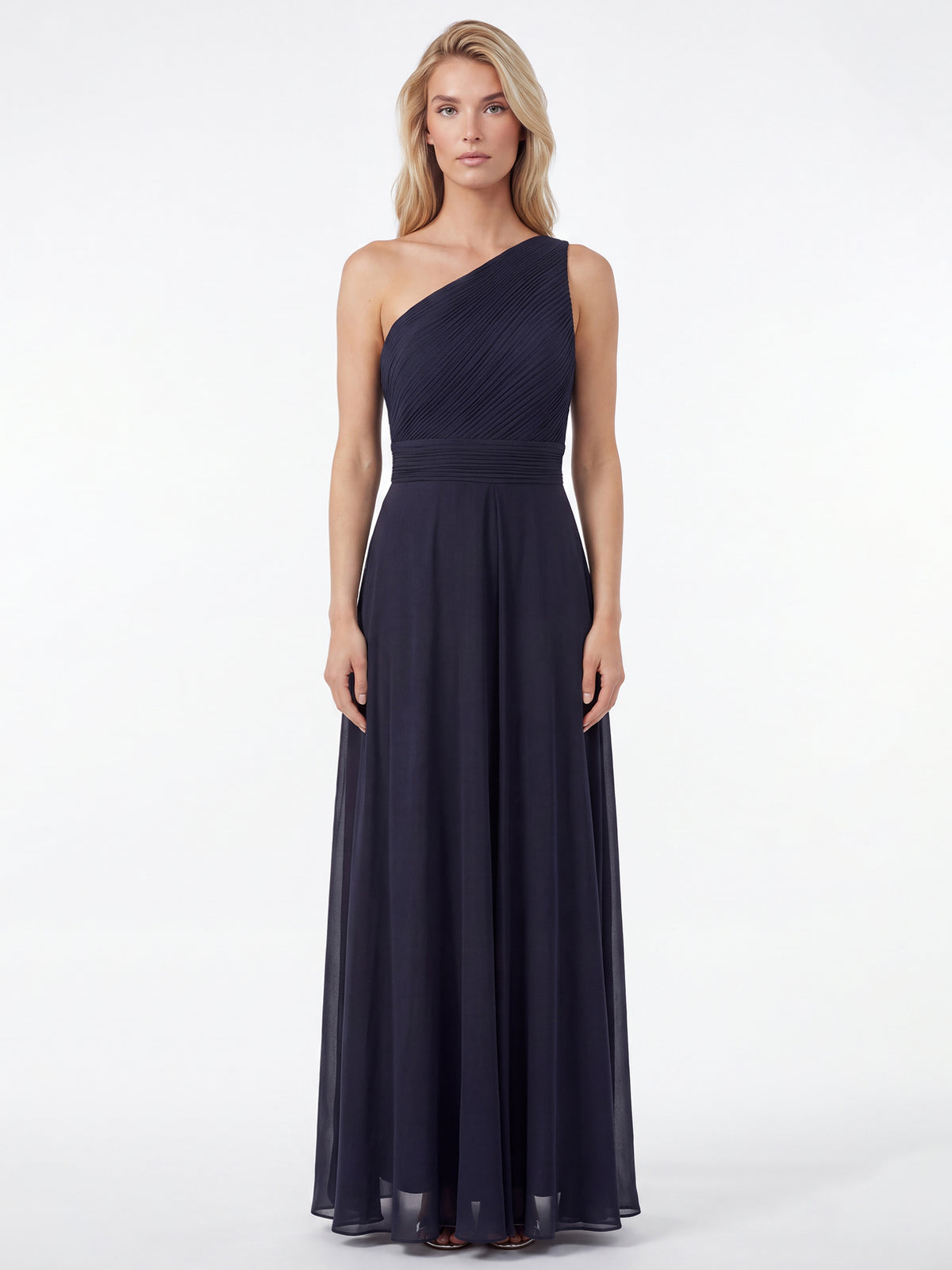 APART Abendkleid mit One-Shoulder-Design | nachtblau