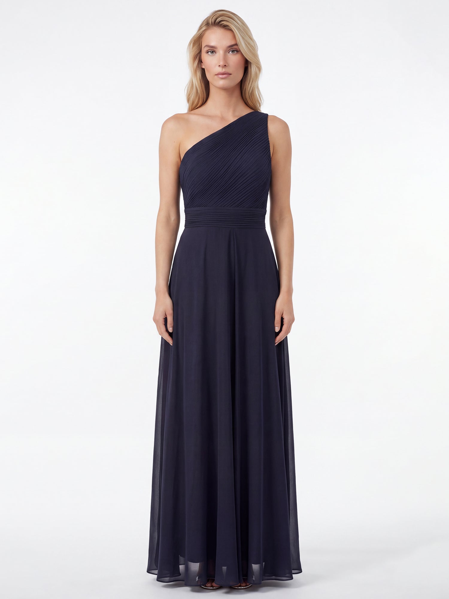 APART Abendkleid mit One-Shoulder-Design | nachtblau