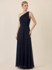 APART Abendkleid mit One-Shoulder-Design | nachtblau