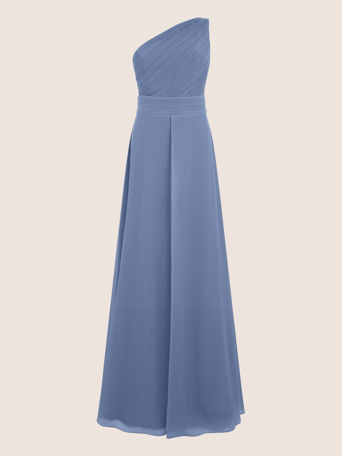 APART Abendkleid mit One-Shoulder-Design | rauchblau