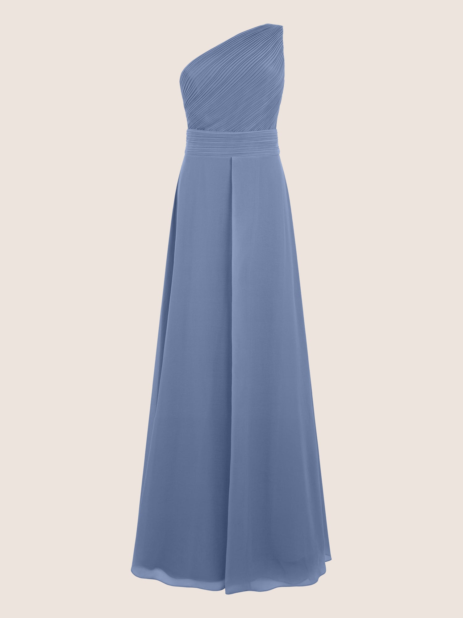 APART Abendkleid mit One-Shoulder-Design | rauchblau