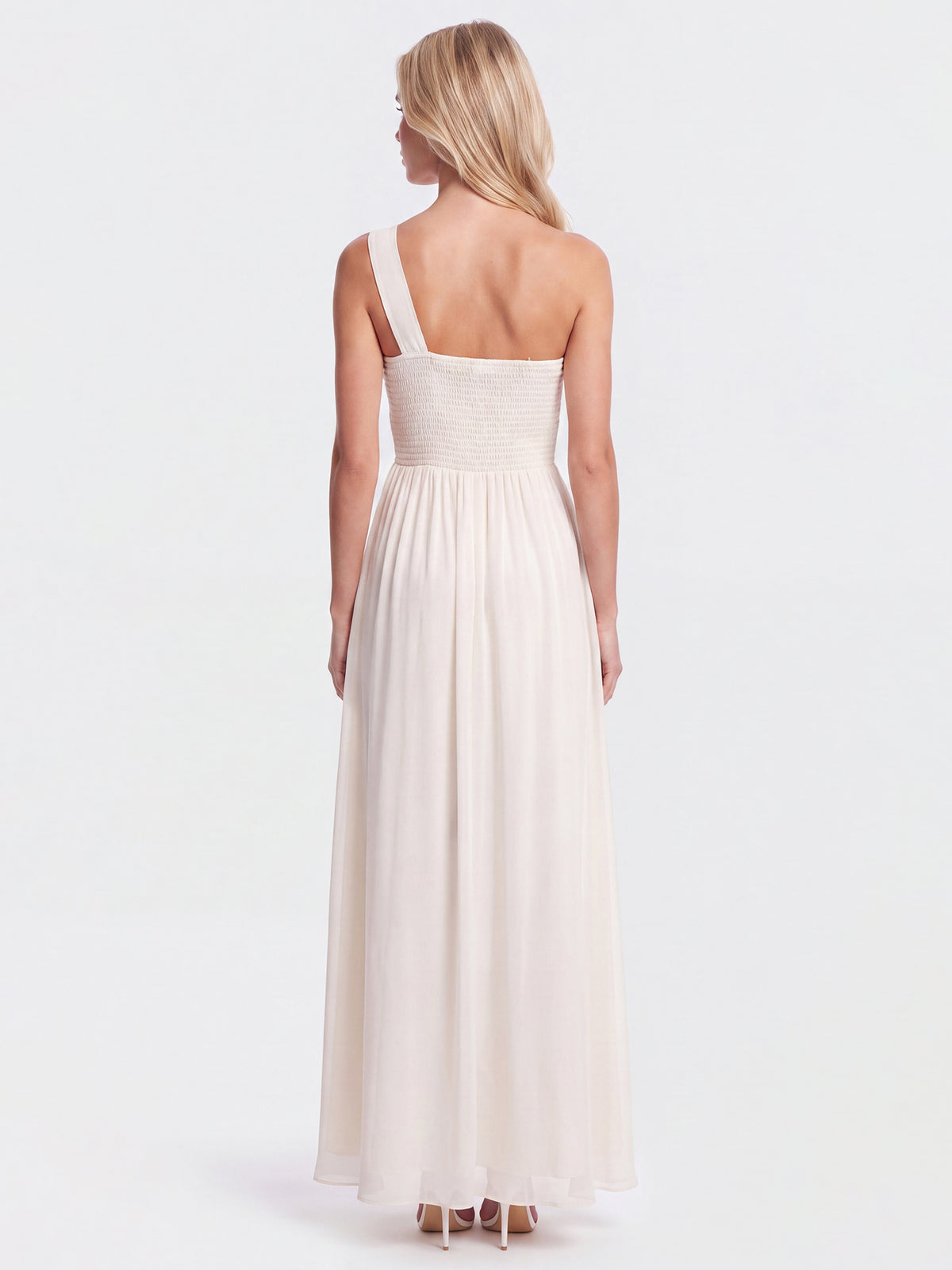APART Abendkleid mit One-Shoulder-Design | creme
