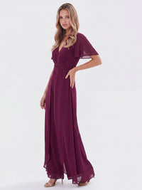 APART Eleganter Chiffonoverall mit fließendem Beinverlauf | weinrot