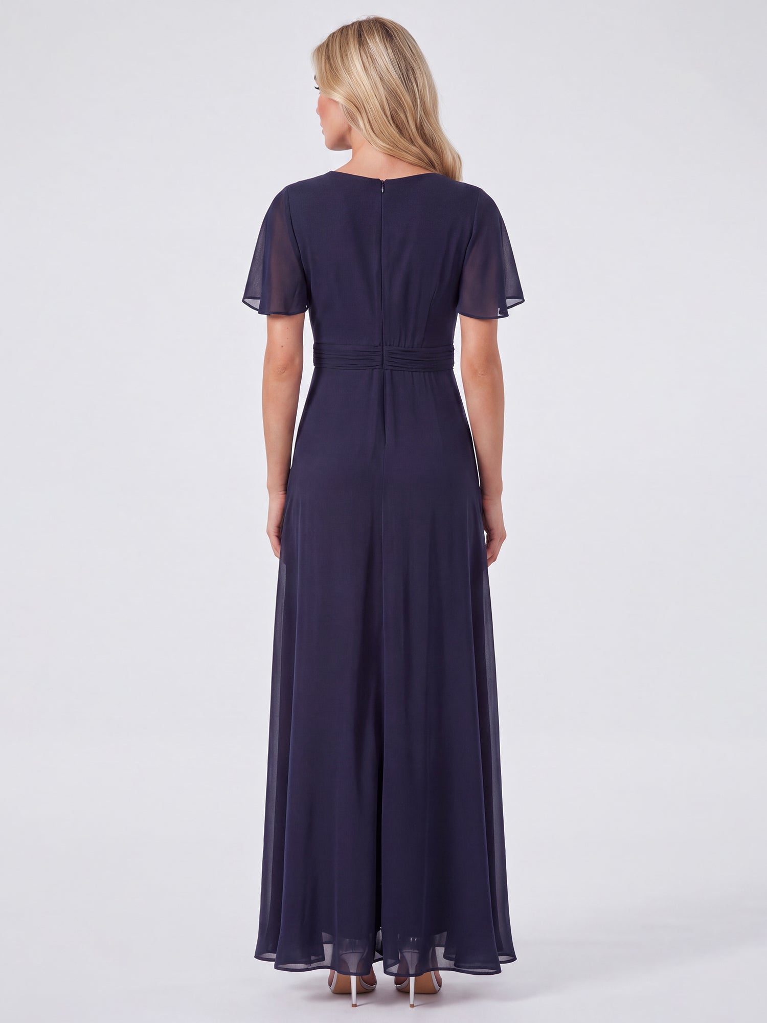 APART Eleganter Chiffonoverall mit fließendem Beinverlauf | nachtblau