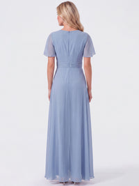APART Eleganter Chiffonoverall mit fließendem Beinverlauf | rauchblau
