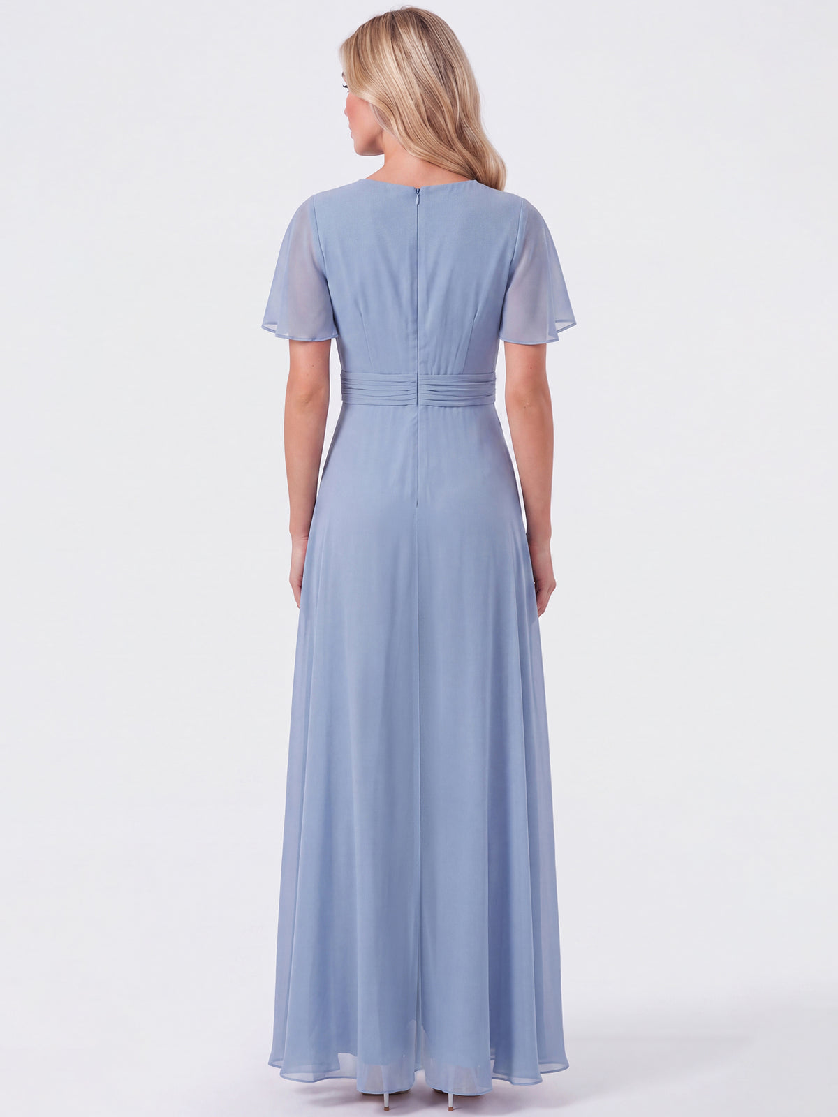 APART Eleganter Chiffonoverall mit fließendem Beinverlauf | rauchblau
