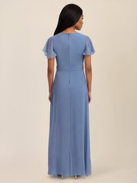 APART Eleganter Chiffonoverall mit fließendem Beinverlauf | rauchblau