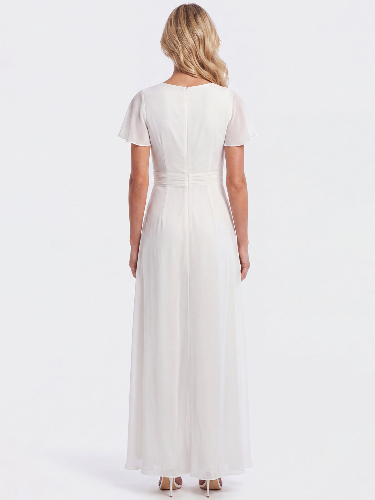 APART Eleganter Chiffonoverall mit fließendem Beinverlauf | creme