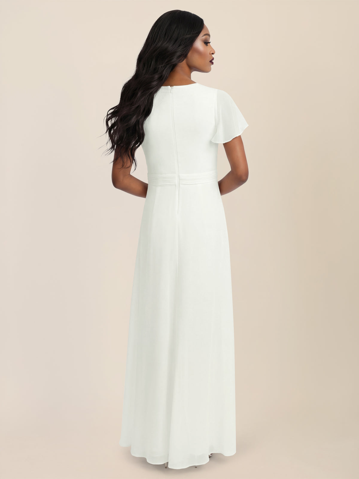 APART Eleganter Chiffonoverall mit fließendem Beinverlauf | creme