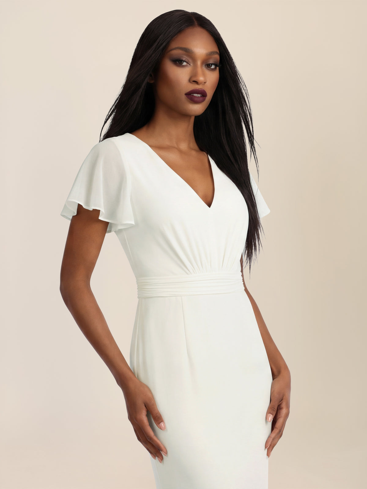 APART Eleganter Chiffonoverall mit fließendem Beinverlauf | creme