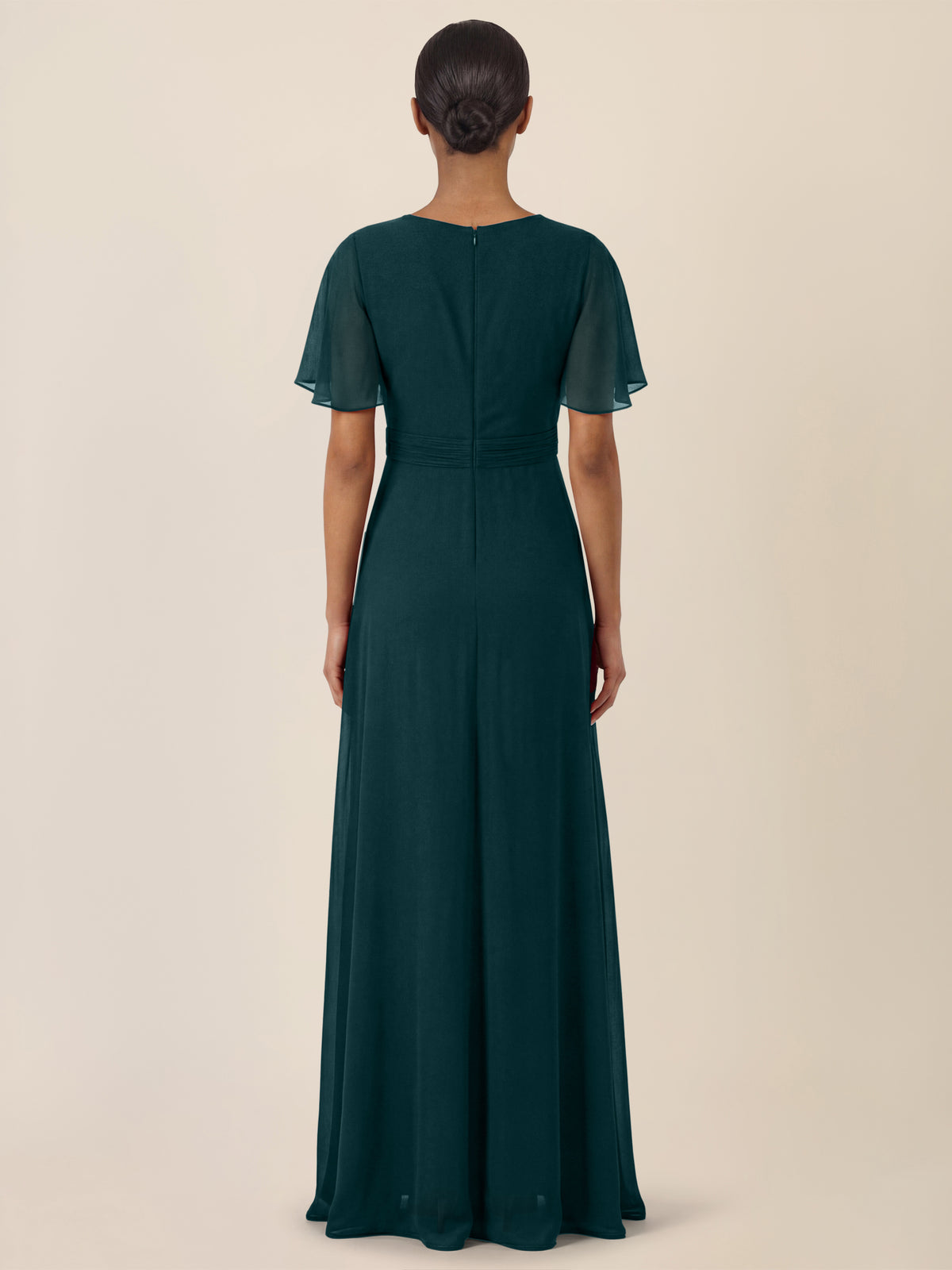 APART Eleganter Chiffonoverall mit fließendem Beinverlauf | emerald