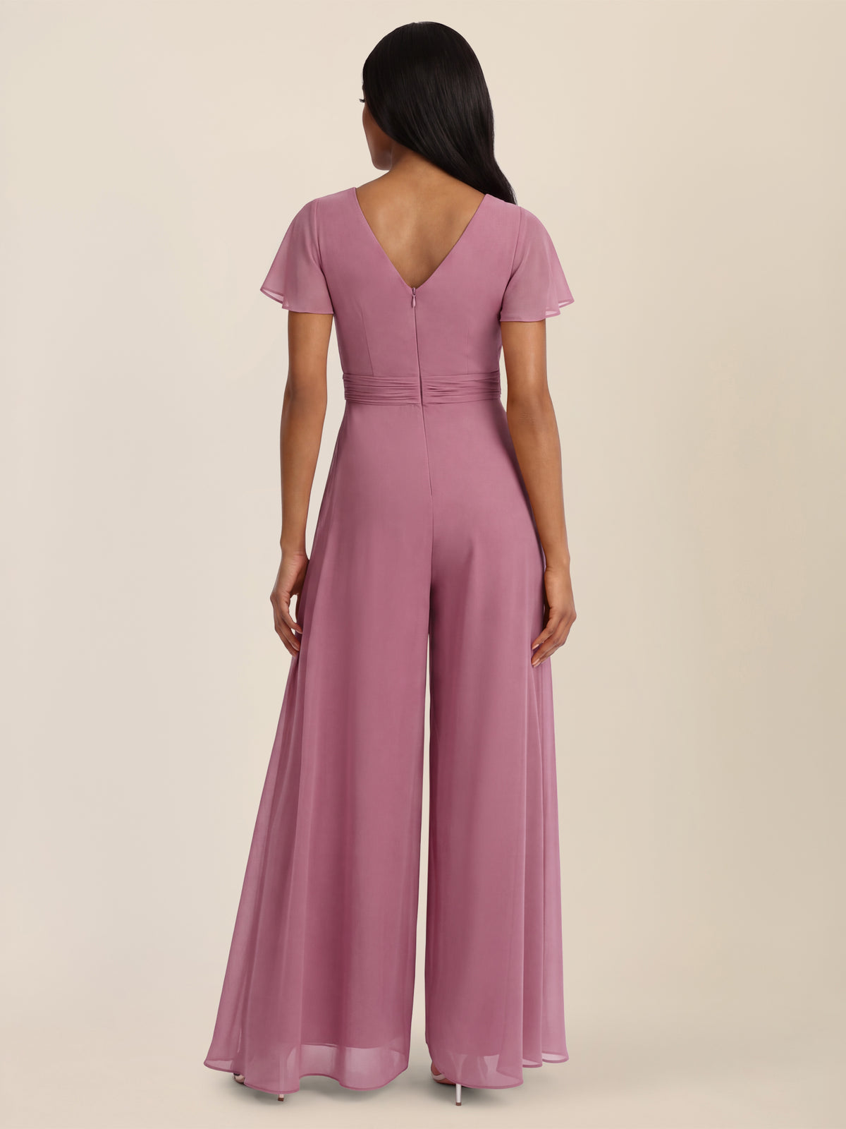 APART Eleganter Chiffonoverall mit fließendem Beinverlauf | rosé