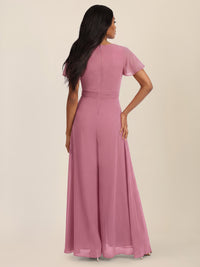 APART Eleganter Chiffonoverall mit fließendem Beinverlauf | rosé