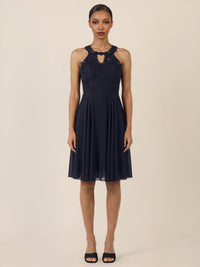 APART Kleid mit floraler Spitzenpracht | nachtblau