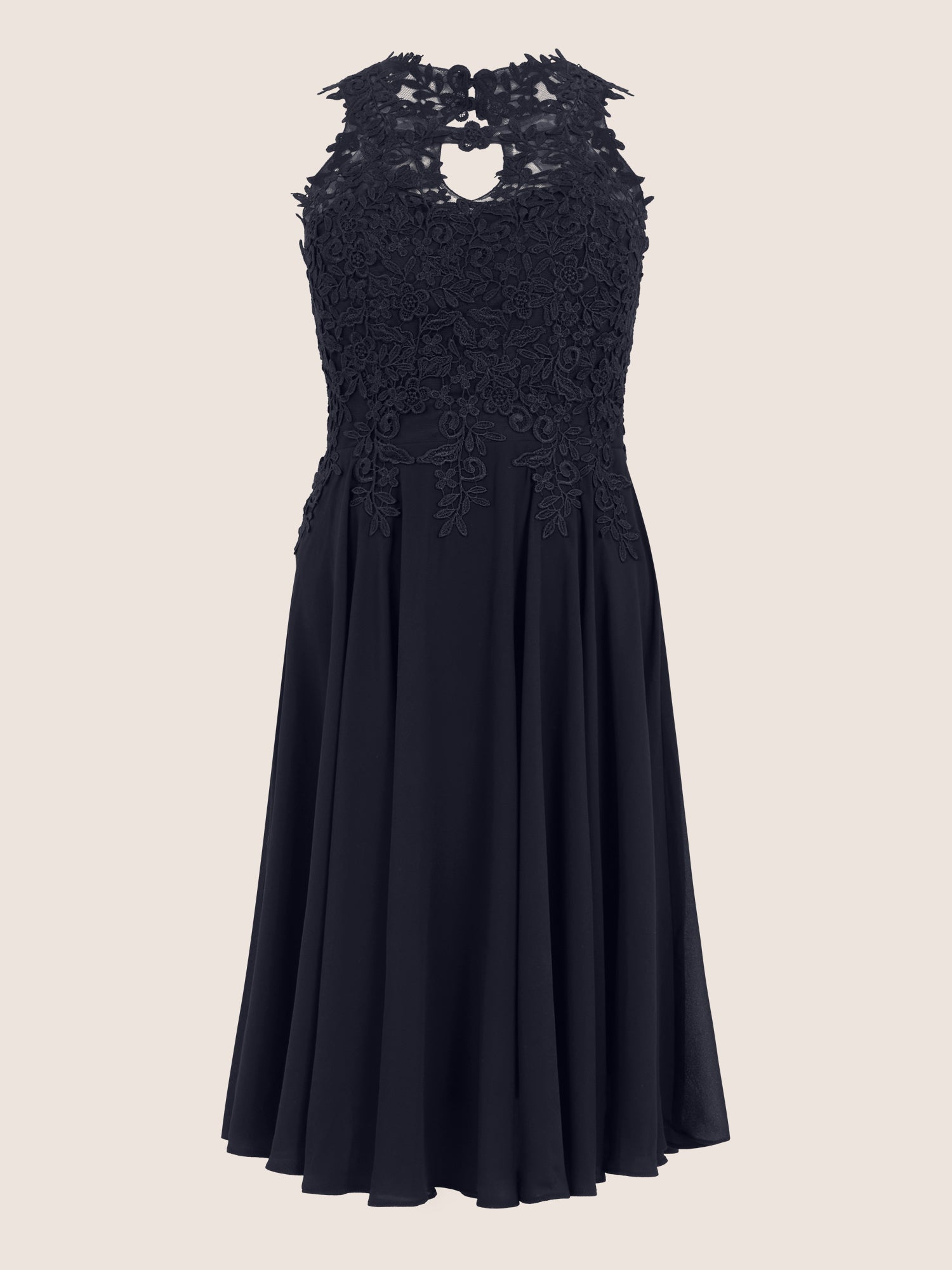 APART Kleid mit floraler Spitzenpracht | nachtblau