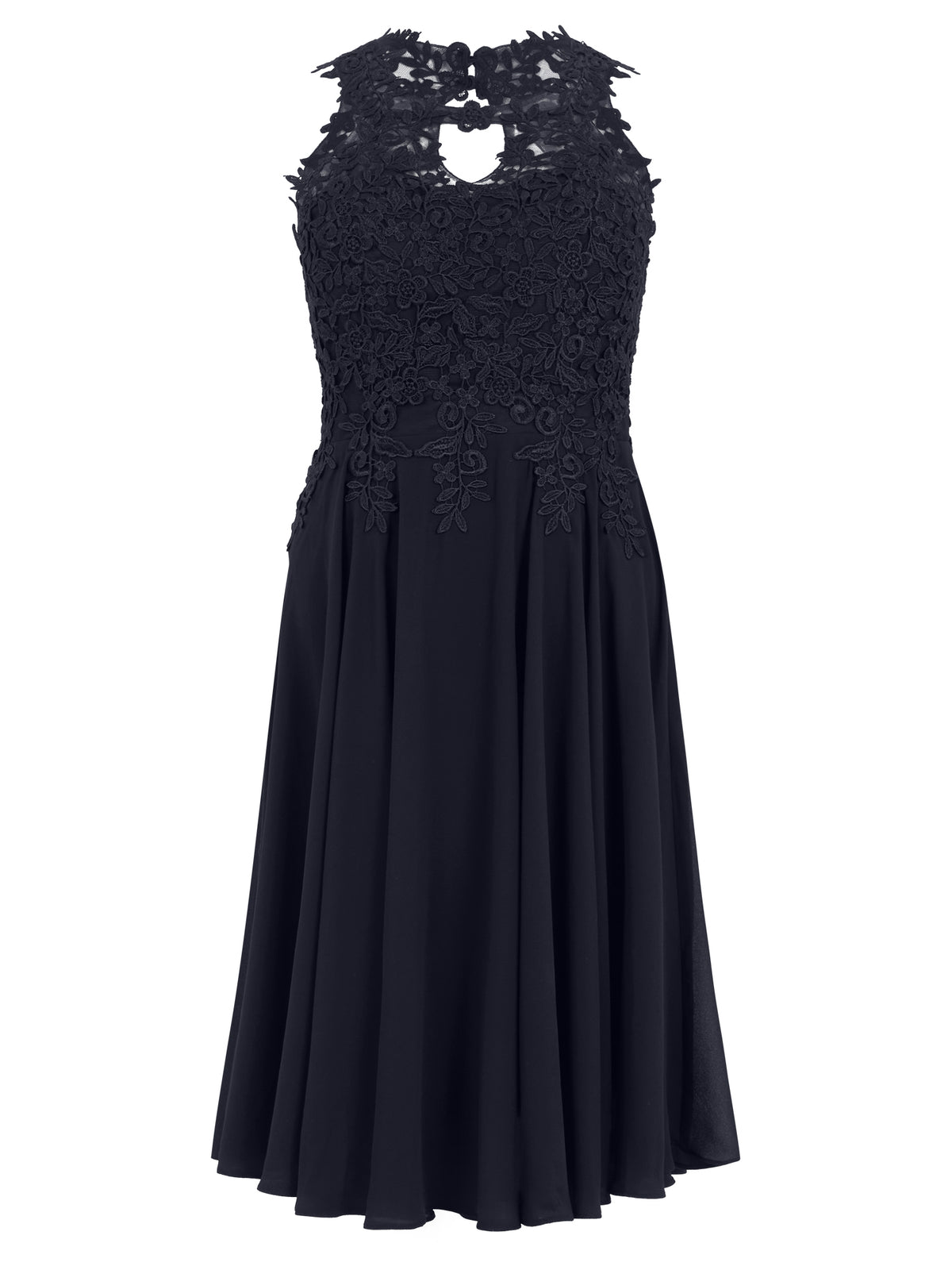 APART Kleid mit floraler Spitzenpracht | nachtblau