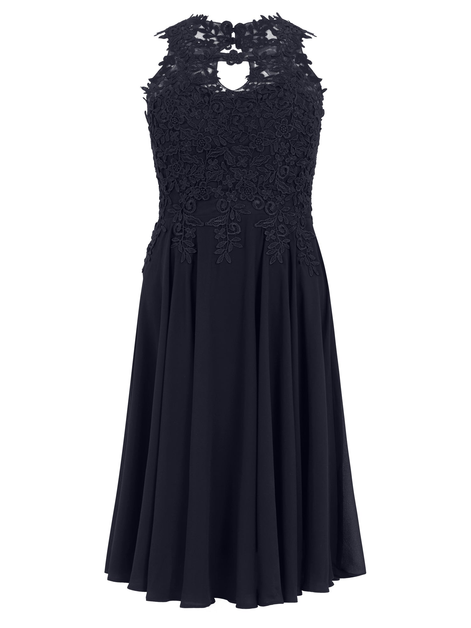 APART Kleid mit floraler Spitzenpracht | nachtblau