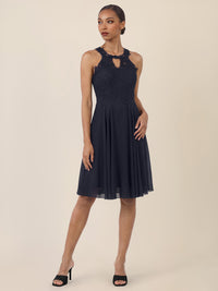 APART Kleid mit floraler Spitzenpracht | nachtblau