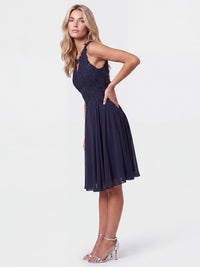 APART Kleid mit floraler Spitzenpracht | nachtblau