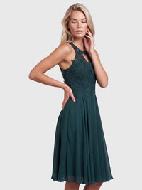 APART Kleid mit floraler Spitzenpracht | emerald