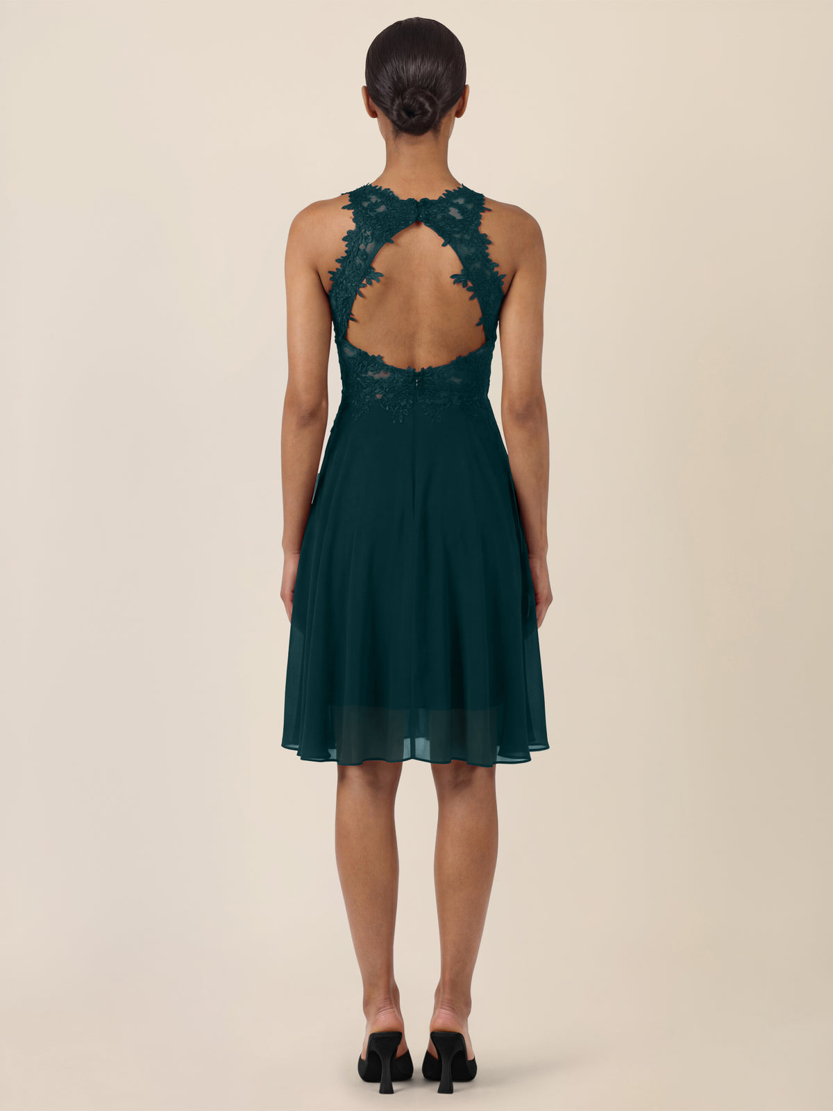 APART Kleid mit floraler Spitzenpracht | emerald