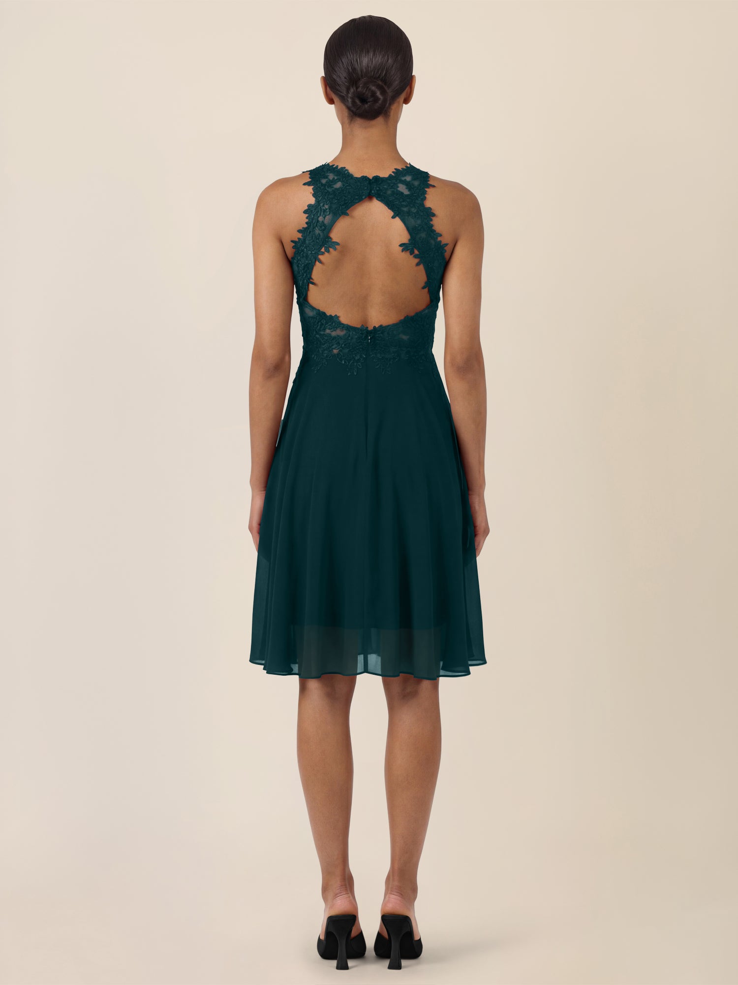 APART Kleid mit floraler Spitzenpracht | emerald