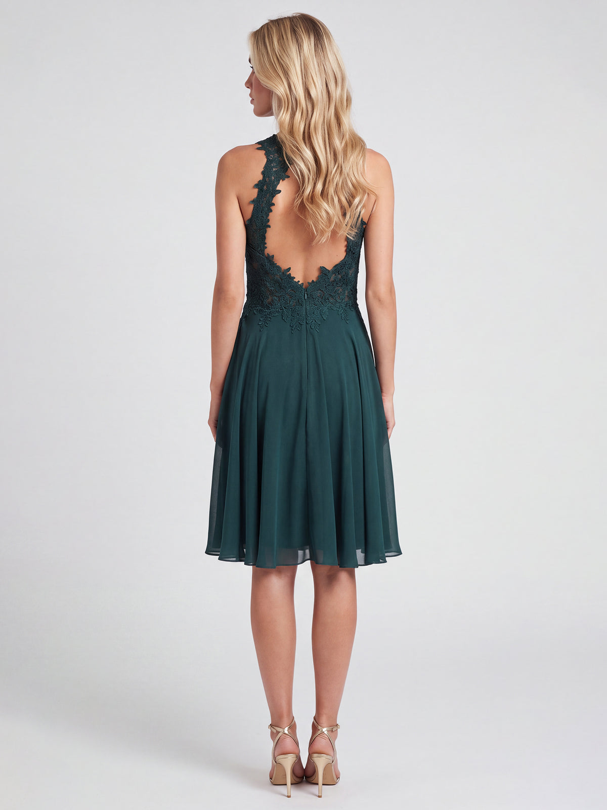 APART Kleid mit floraler Spitzenpracht | emerald