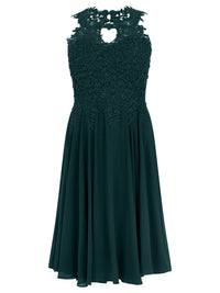APART Kleid mit floraler Spitzenpracht | emerald