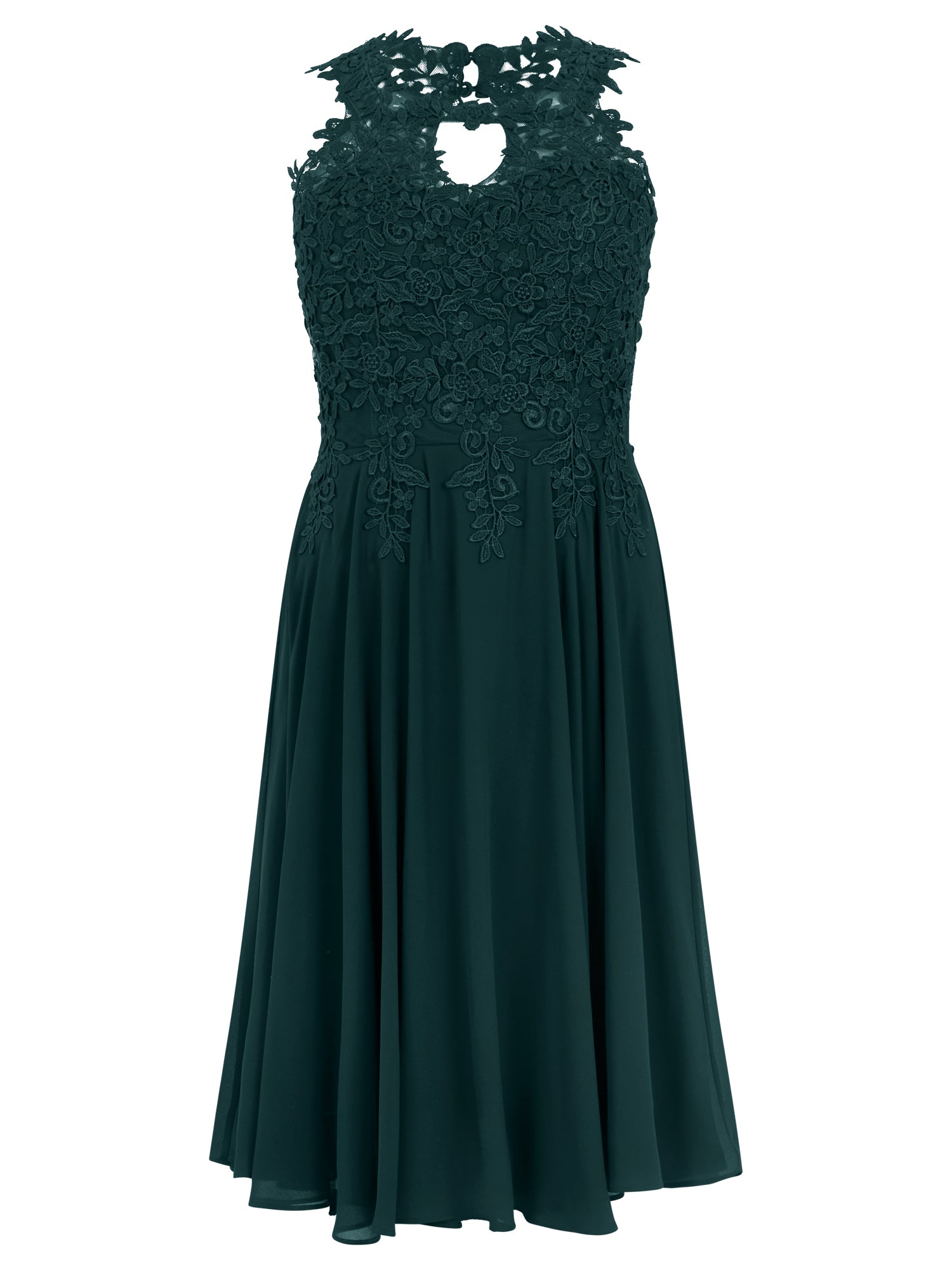 APART Kleid mit floraler Spitzenpracht | emerald