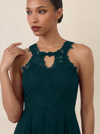 APART Kleid mit floraler Spitzenpracht | emerald