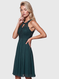 APART Kleid mit floraler Spitzenpracht | emerald