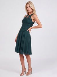 APART Kleid mit floraler Spitzenpracht | emerald