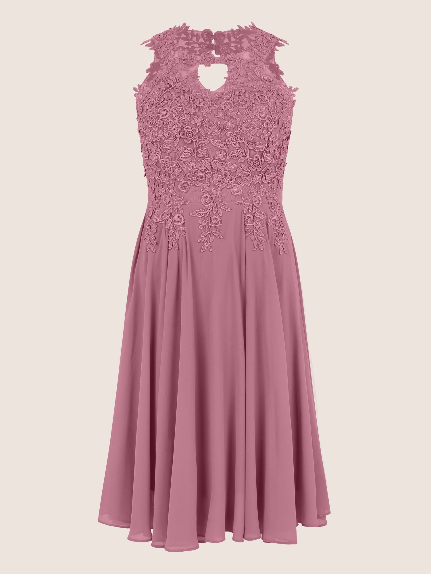 APART Kleid mit floraler Spitzenpracht | rosé