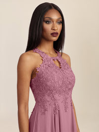 APART Kleid mit floraler Spitzenpracht | rosé