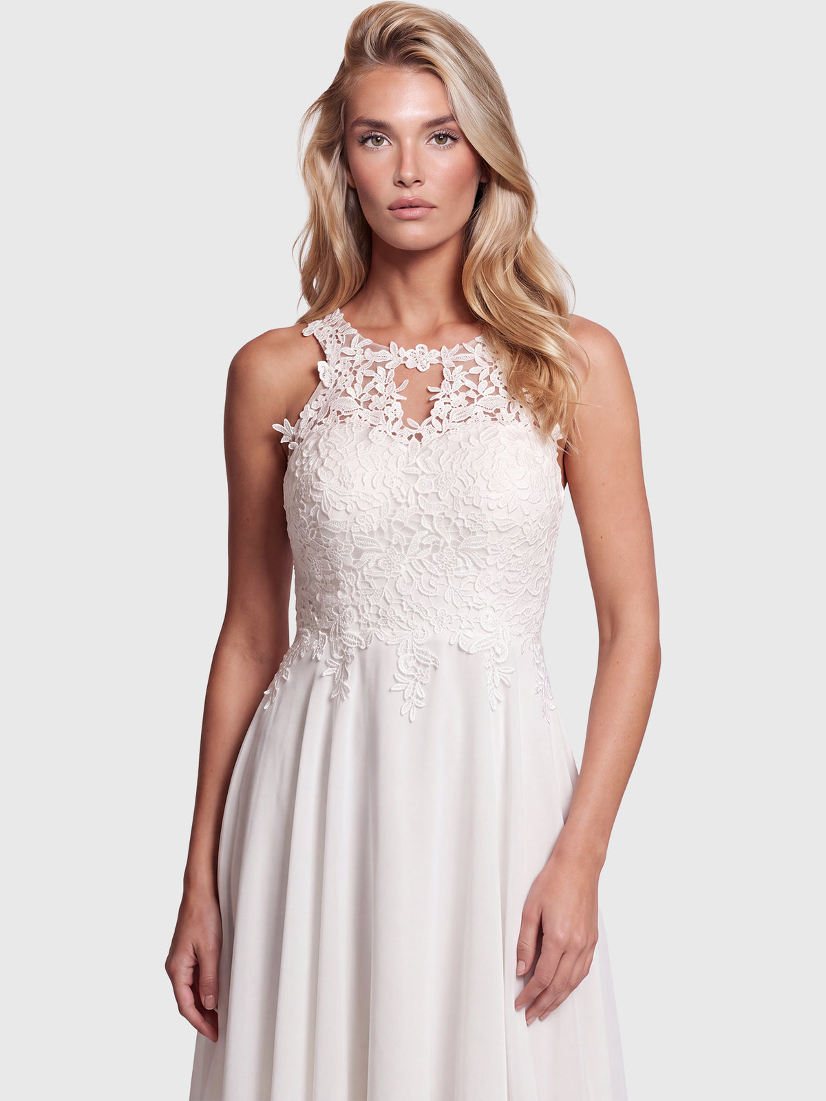 APART Kleid mit floraler Spitzenpracht | creme