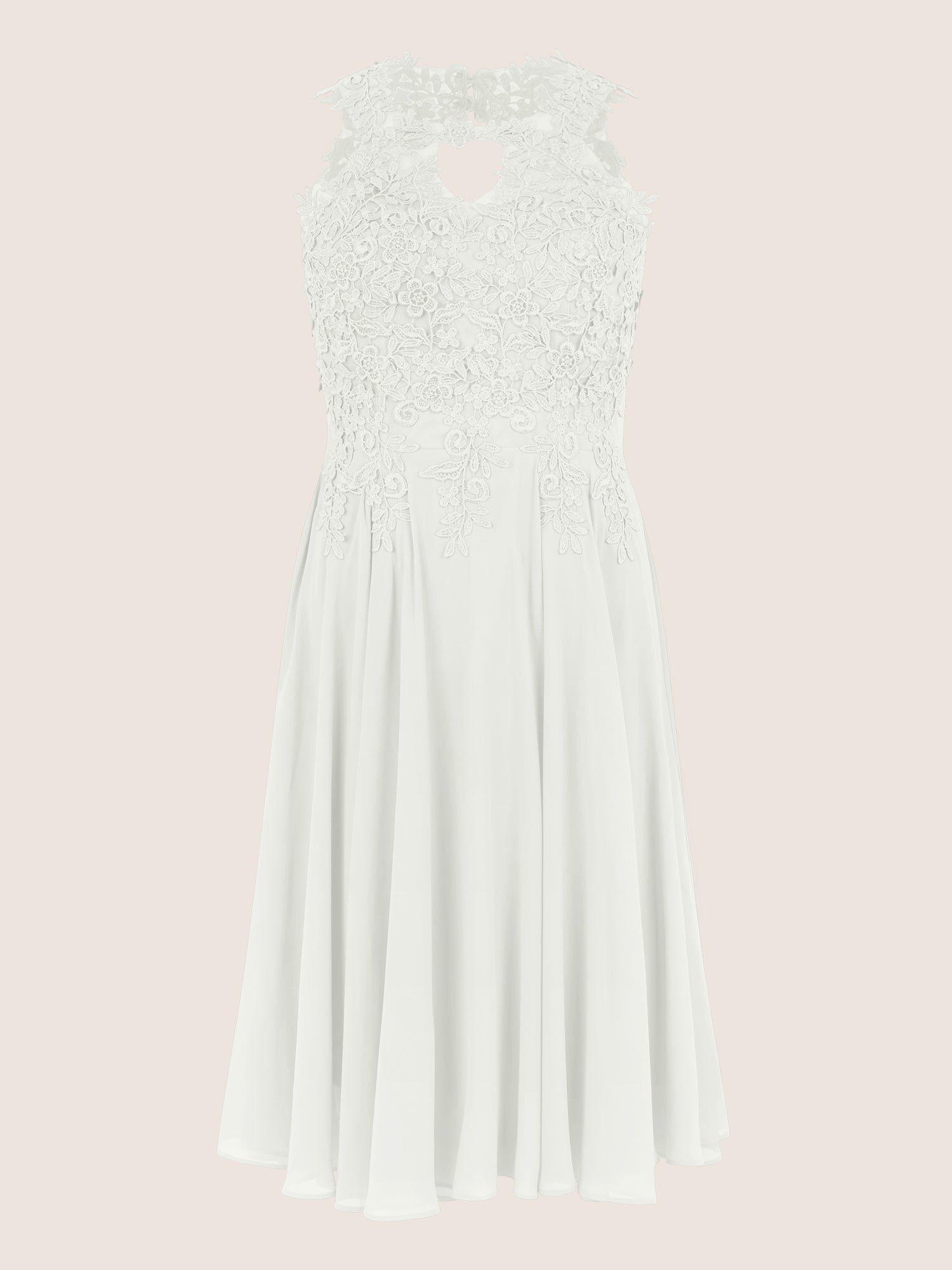 APART Kleid mit floraler Spitzenpracht | creme