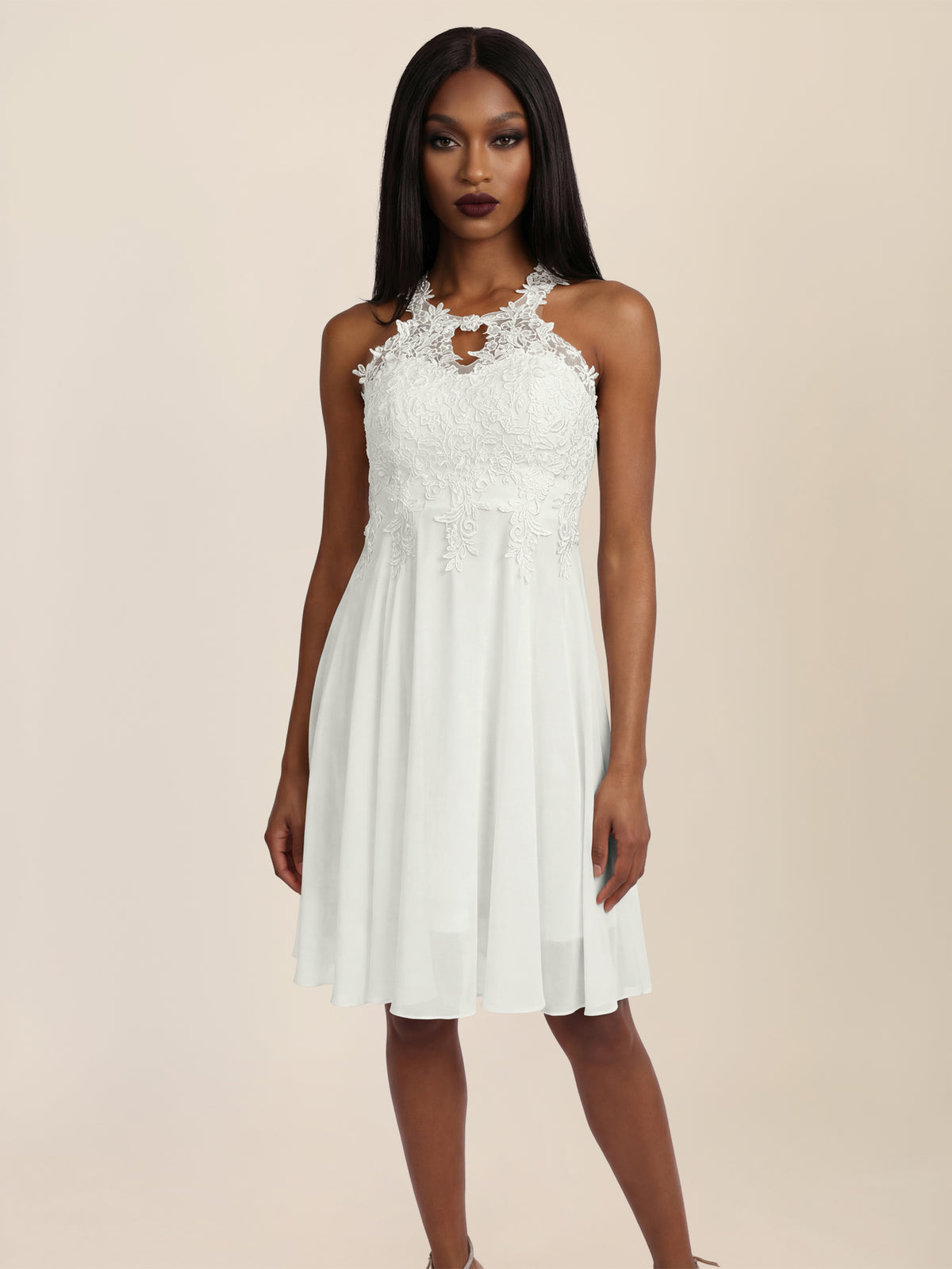 APART Kleid mit floraler Spitzenpracht | creme