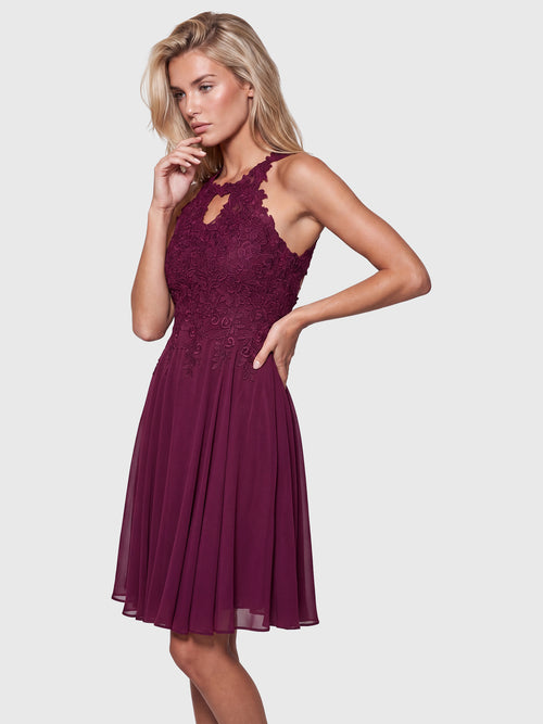 APART Kleid mit floraler Spitzenpracht | weinrot image 1