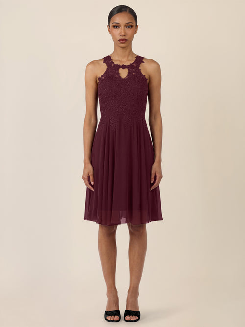 APART Kleid mit floraler Spitzenpracht | weinrot image 1