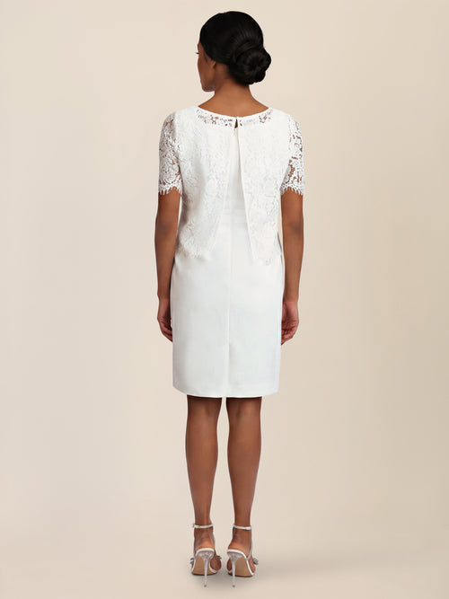 APART Spitzenkleid mit eleganter Doppellage | cream image 1