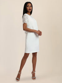 APART Spitzenkleid mit eleganter Doppellage | cream